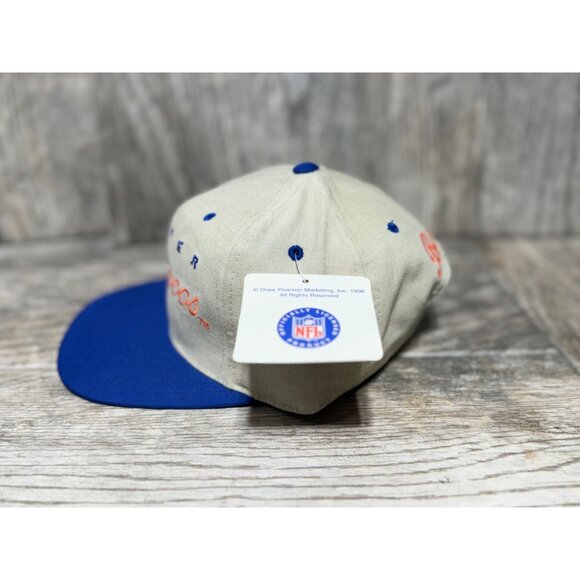 Vintage 90's Denver Broncos Team NFL Drew Pearson Tan Strapback Hat NWT - Picture 7 of 8